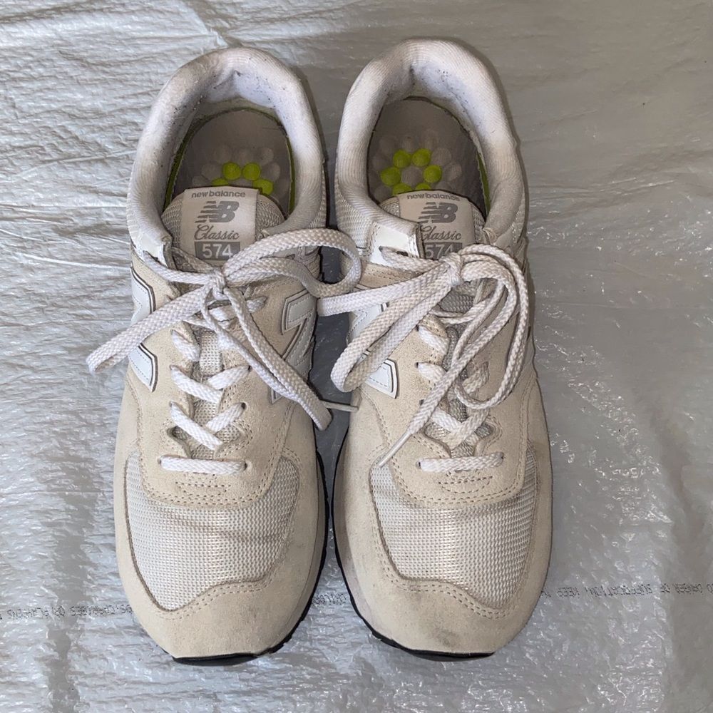 New Balance ML574EGW Men's Off-White Sneakers Size 10.5
